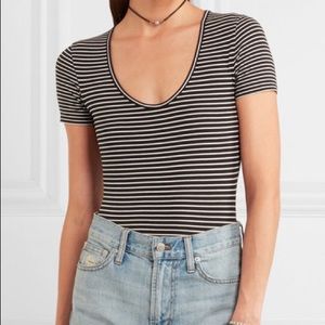 Striped Madewell bodysuit